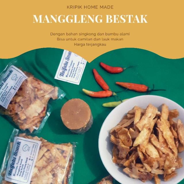 

Camilan pedas gurih | kripik singkong bestak