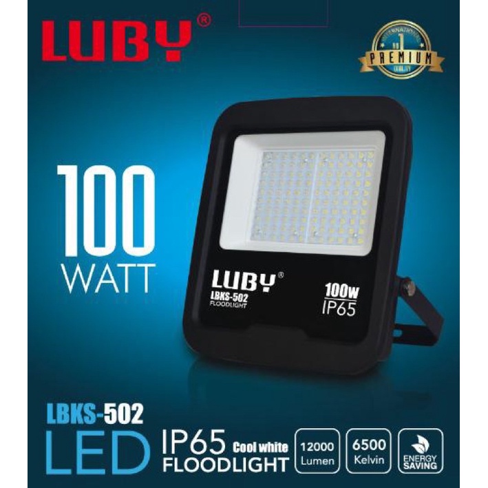 Lampu Sorot / Lampu Tembak LED Putih 100 Watt-502 PREMIUM LUBY - SNI