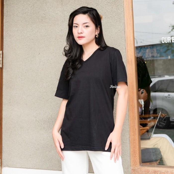 Puncak Promo Jiniso T-Shirt Vneck Everyday Kaos Basic Premium