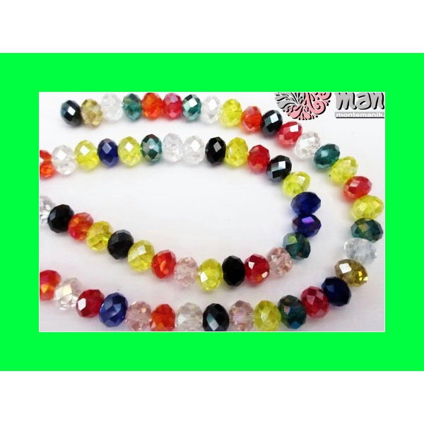 Manik Kaca Kristal Model Donat 8 mm KRISTAL-02 Toko Manik Manik Online