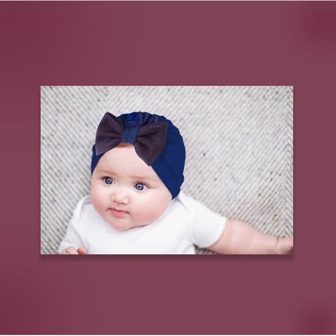 Petite Mimi Turban Topi Anak Bayi Balita Big Bow