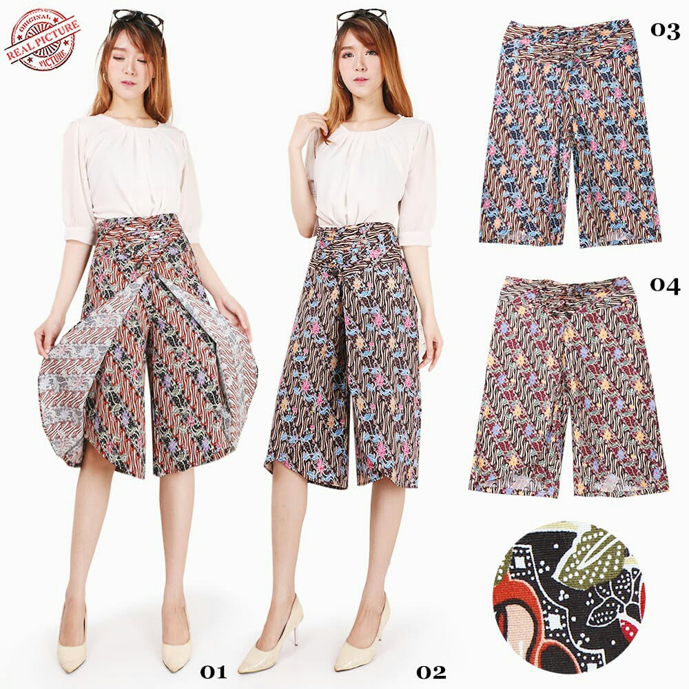 Fitria celana  pendek kulot  Silang wanita Jumbo  Shopee  