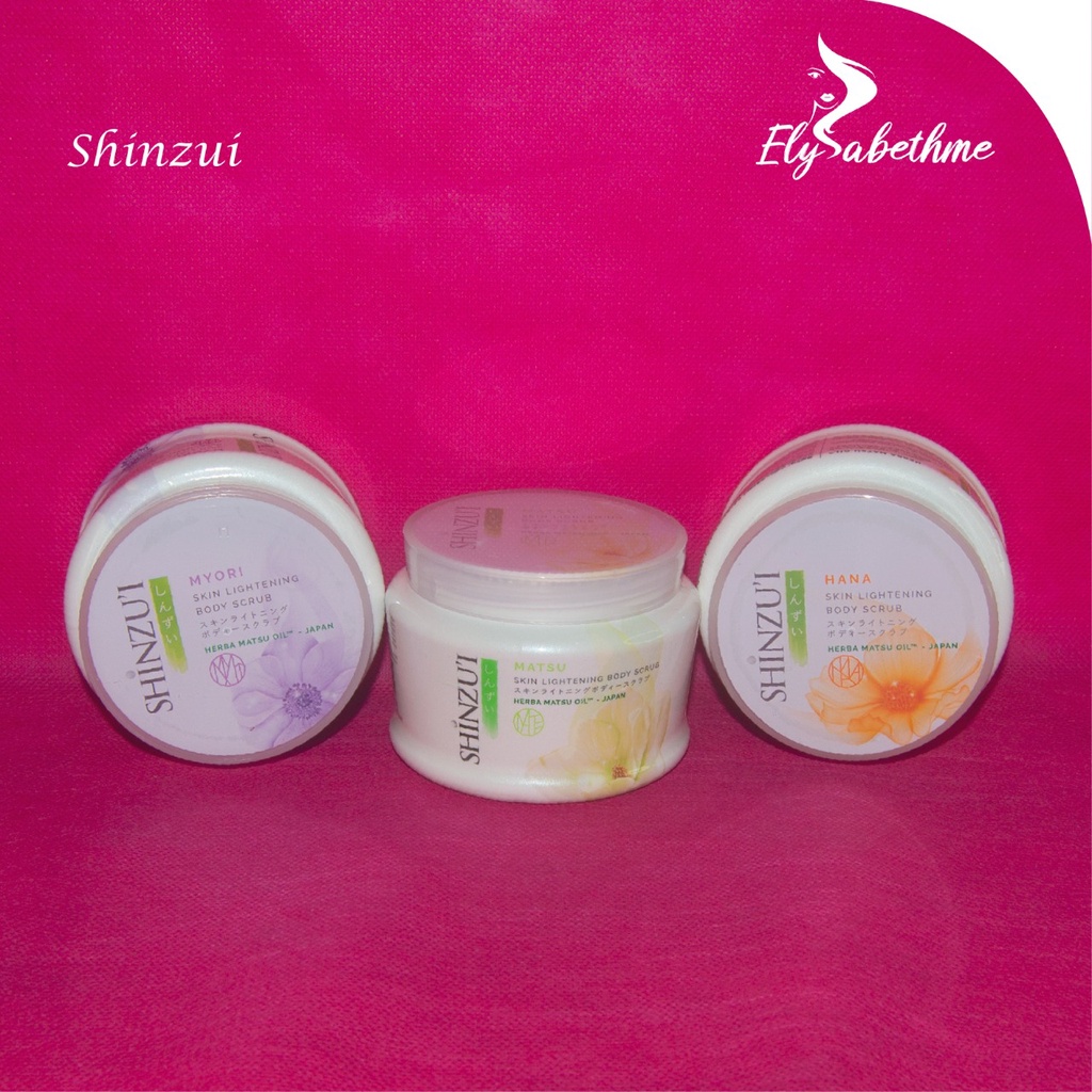 ✿ELYSABETHME✿ shinzui  BODY SCRUB lulur 200GR scrubbing angkat daki sel kulit mati (matsu , green tea , kirei ) jepang japan