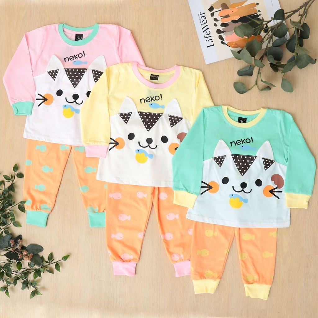 BAJU SETELAN PIAMA ANAK PEREMPUAN WE3 V3