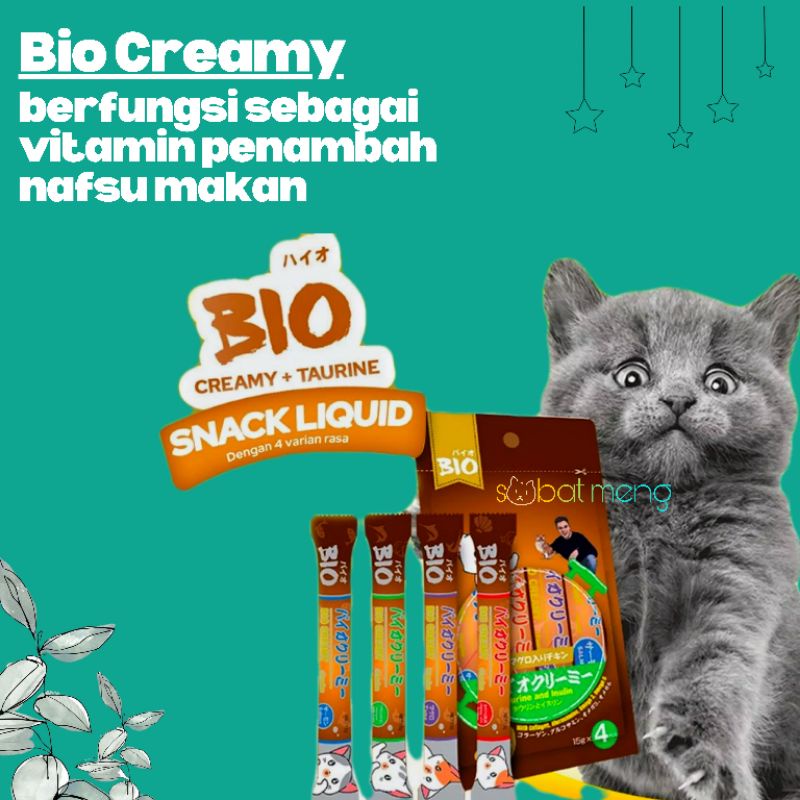 BIO CREAMY CEMILAN KUCING | SNACK KUCING | BIO CREAMY