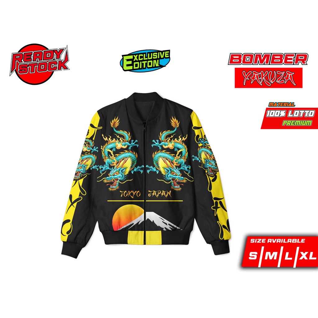 JAKET BOMBER RACING PRO X YAKUZA GOLD DRAGON