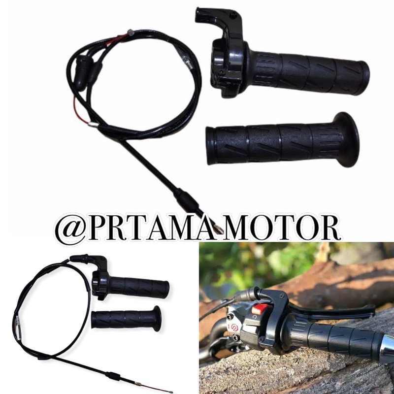 GAS SPONTAN YAMAHA YZ SET HANDGRIP KAZE KIRI KANAN UNIVERSAL BEBEK MATIC SPORT