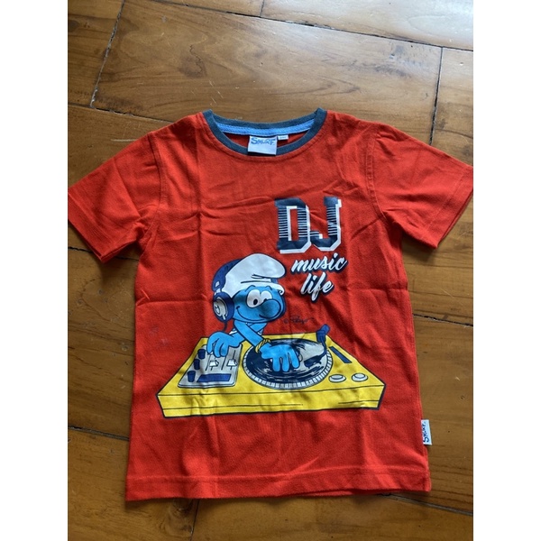 smurf kaos anak preloved