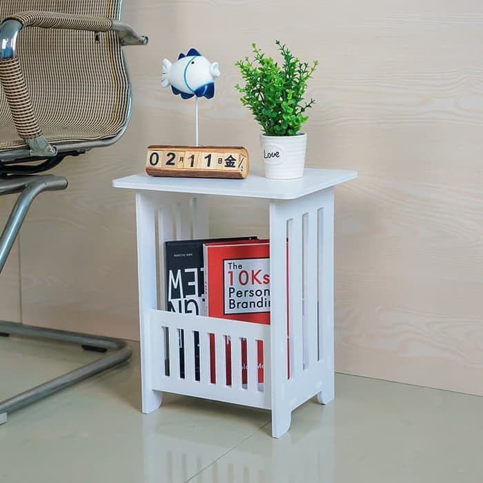 G04 Meja Kecil Shabby Meja Pajangan Rak Majalah Meja Vintage