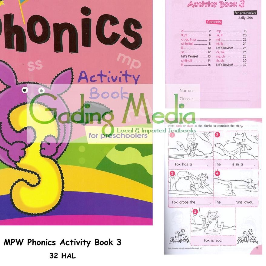 

KINDERGARTEN PHONICS - MPW Phonics Reader/Activity Book 1 - 4 ダ