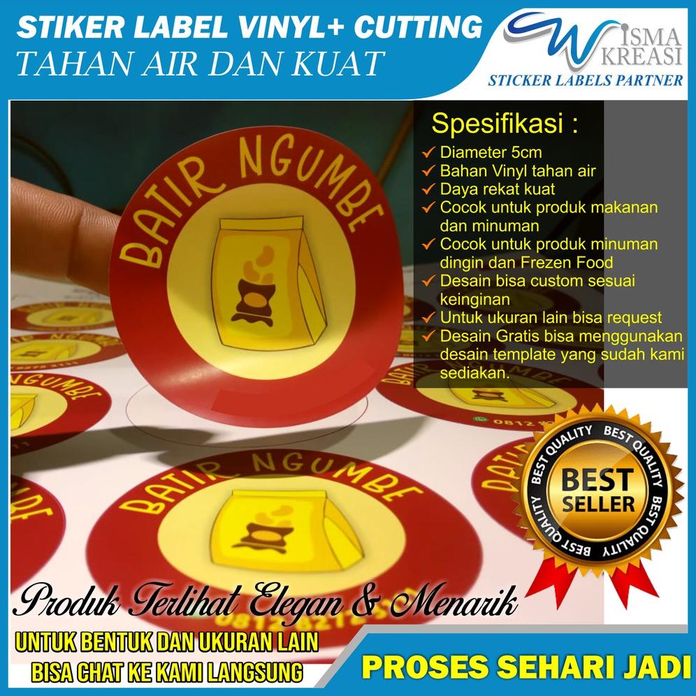 

[(BAYAR DITEMPAT) Stiker Label Kemasan Product / label produk / label botol A3 Vinyl + Cutting murah