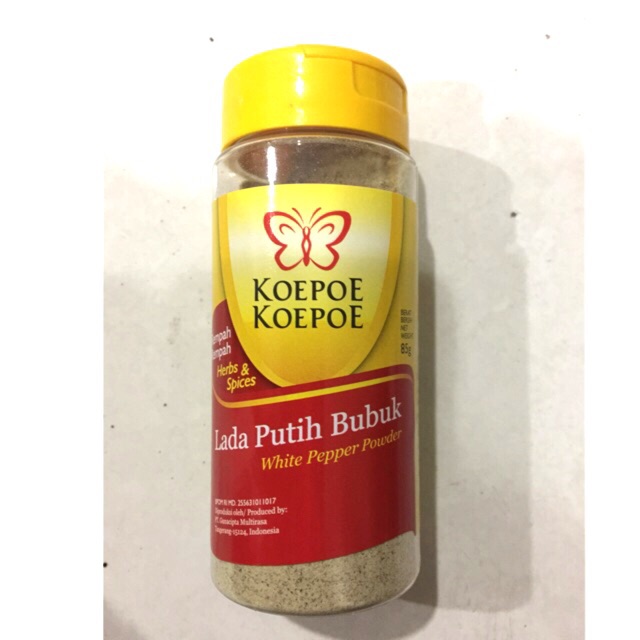 Lada Putih Bubuk Koepoe Koepoe White Pepper Powder Kupu kupu 85 gr