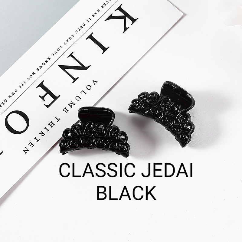 CLASSIC JEDAI BLACK / JEPIT RAMBUT IMPOR KOREA / JEPITAN RAMBUT AKSESORIS WANITA / PERNAK PERNIK