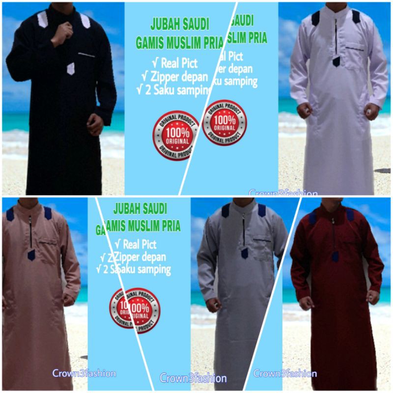 GAMIS JUBAH PRIA MUSLIM SAUDI TERBARU *BISA COD