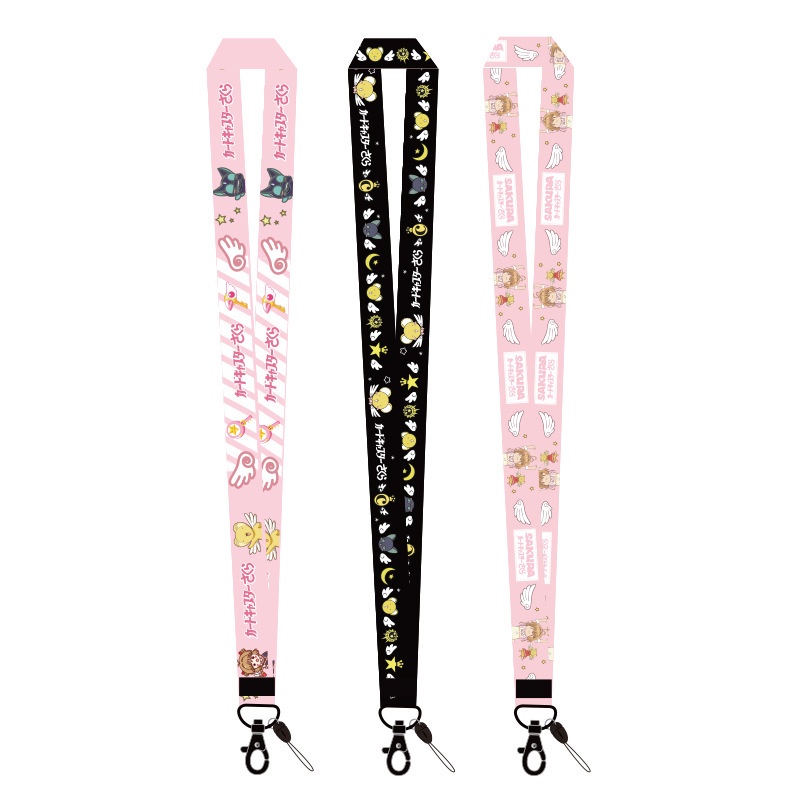 Sakura ponsel lanyard anti-lost halter pendek dan panjang tali pergelangan tangan tahan lama liontin