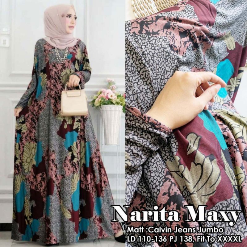 Gamis Abstrak NARITA Maxi Dress