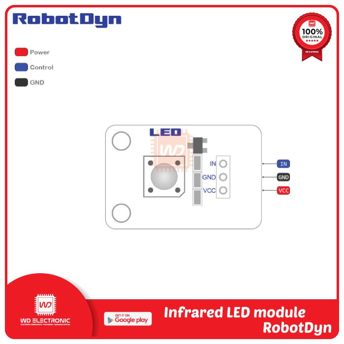 Infrared led module from RobotDyn infrared