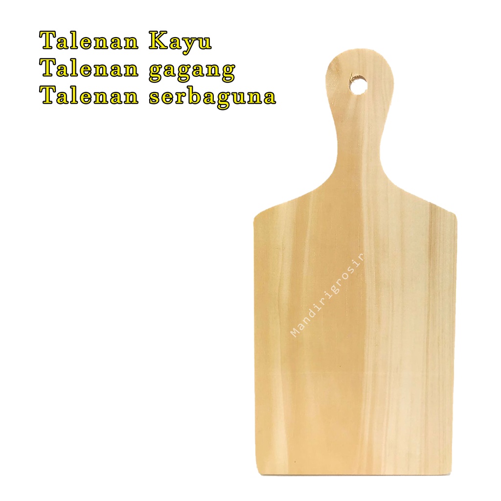 Talenan Kotak *Talenan Kayu Gagang * Alas Pemotong * Uk.35x18cm