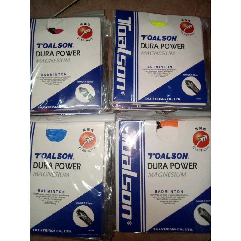 SENAR RAKET BADMINTON TOALSON DURA POWER MAGNESIUM MURAH PROMO