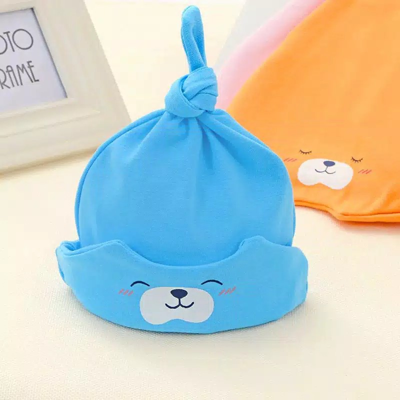 TOPI KUPLUK BAYI DAN ANAK MOTIF LUCU KOREA KATUN LEMBUT IMPORT