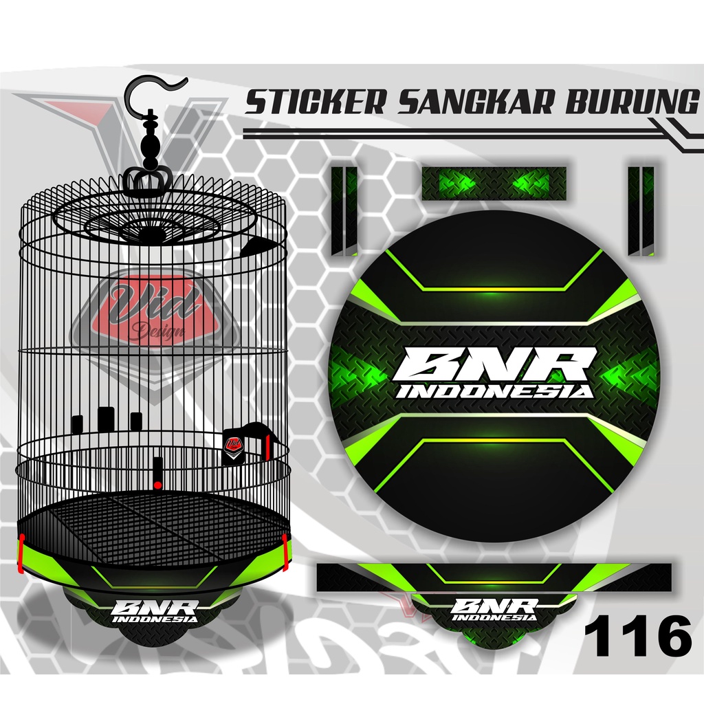 Decal Kandang Murai Stiker Sangkar Murai Tebok Bulat bnr  No 1 2 3 4