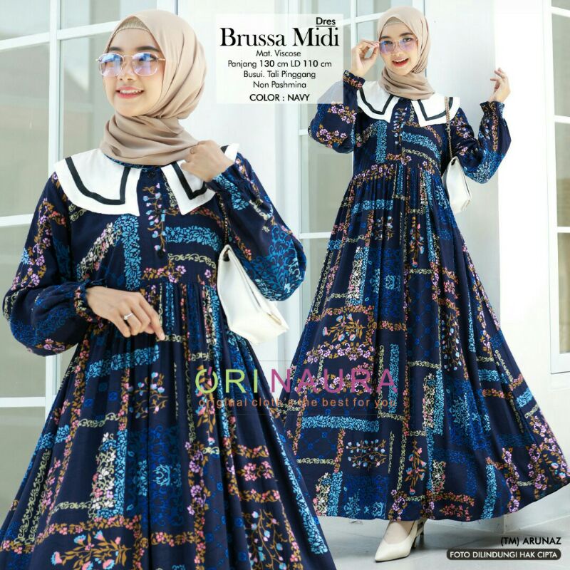 Mozaik,Etno,Brussa Midi Dress Ori by Ori Naura