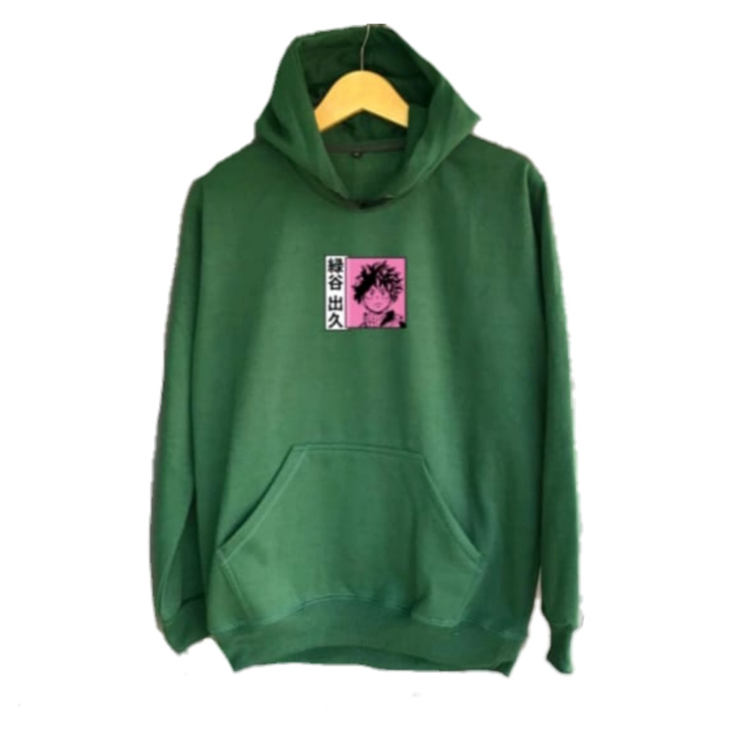 Sweater Polos Hoodie Jumper Deku Anime Jepang Size M-XXL ( Pria & Wanita )