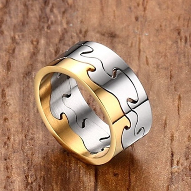 Cincin Bahan Stainless Steel Gaya Kasual Eropa Dan Amerika Untuk Pria