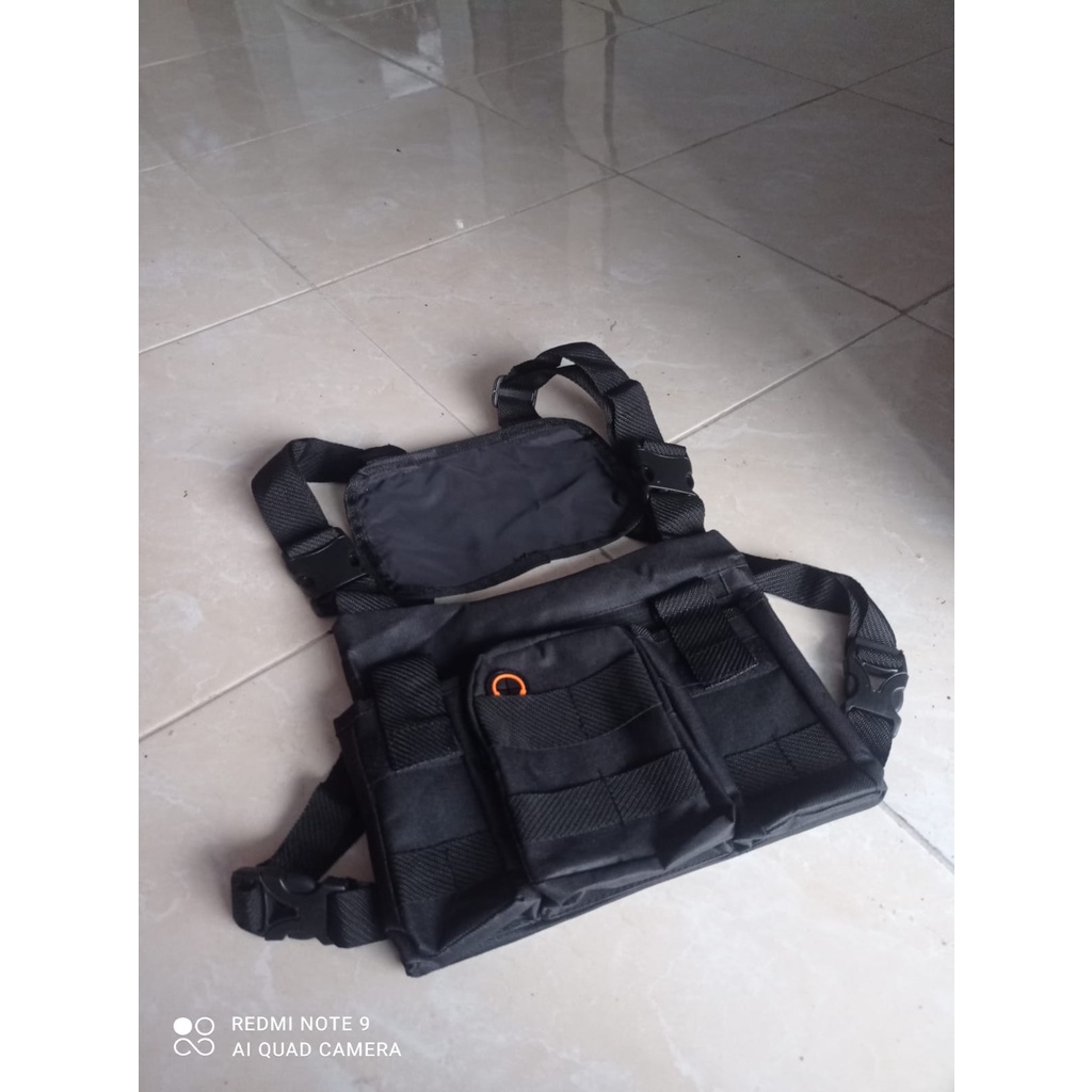 chest bag tas dada tactical sporty casual tas rompi serbaguna sepeda , motor addict premium