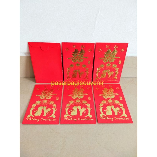 

angpao sangjit pendek amplop angpau shuangxi nikah angpao wedding