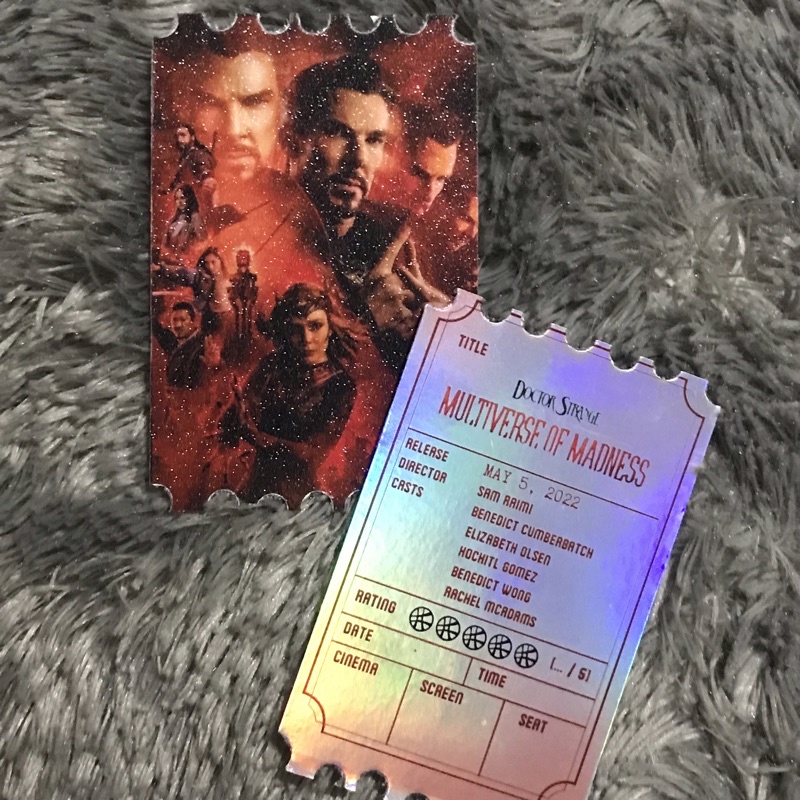 COLLECTIBLE TICKET HOLOGRAM FANMADE DOCTOR STRANGE MARVEL