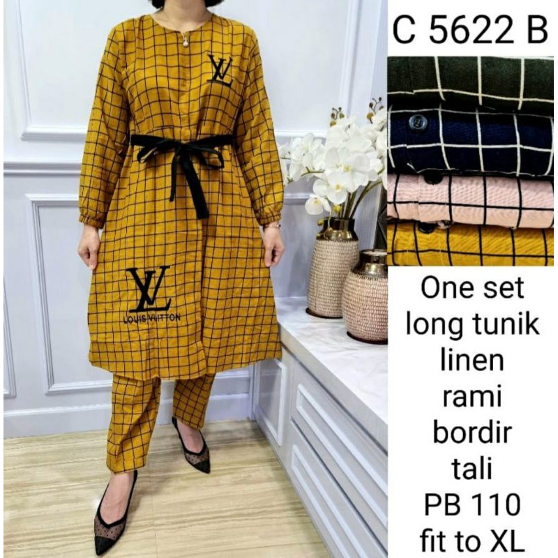 HS-5622 ONE SET LONG TUNIK LINEN