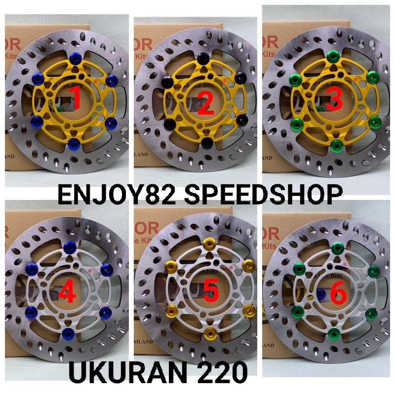 Disc piringan cakram Floating Rotor 3D RT120 Ukuran 220 MM Lubang 4