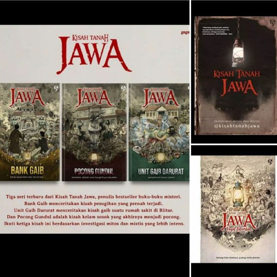 Paket 5 Buku Kisah Tanah Jawa - Jagad Lelembut - Bank Gaib - Pocong Gundul - Unit Gaib Darurat