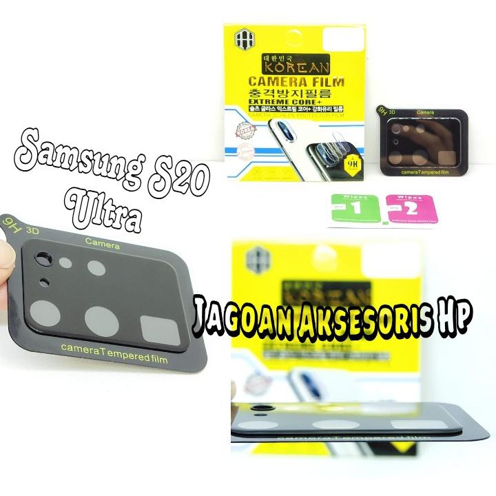 FULL FRAME 9H Samsung S20 Ultra 6.9 inchi Tempered Glass Camera Screen Protector Pelindung Camera