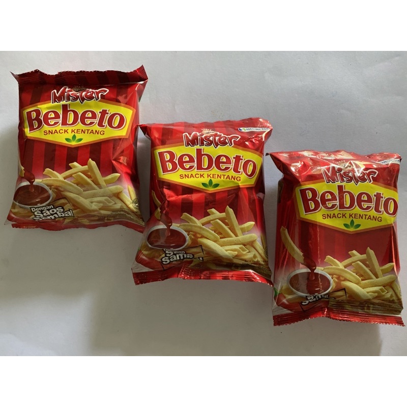 

Mister Bebeto Snack Kentan Dengan Saos Sambel 8g