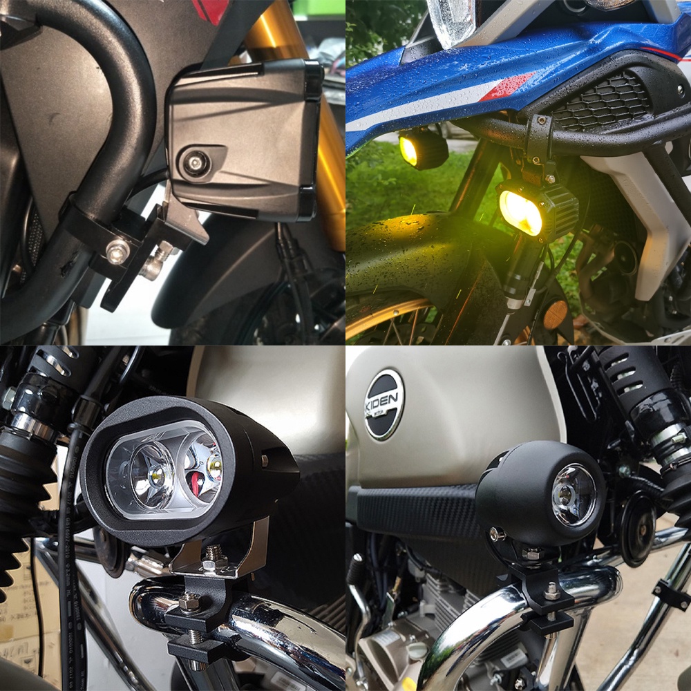 Sepeda Motor Lampu Bracket Lampu Sorot Mount Stang Fixed Clamp Bracket Sepeda Sekrup Aluminium Alloy Lampu Depan Pemegang Aksesoris Motor untuk YAMAHA