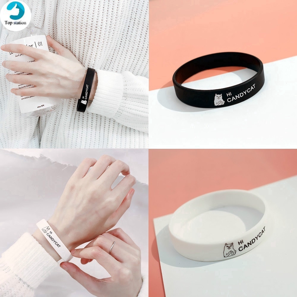 【COD Tangding】Gelang Sport Bahan Silikon Warna Permen untuk Pasangan