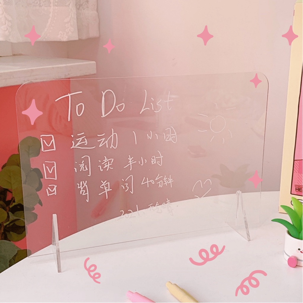 

Acrylic Transparent Board Papan Tulis Bening Planner To Do List - byasteroids