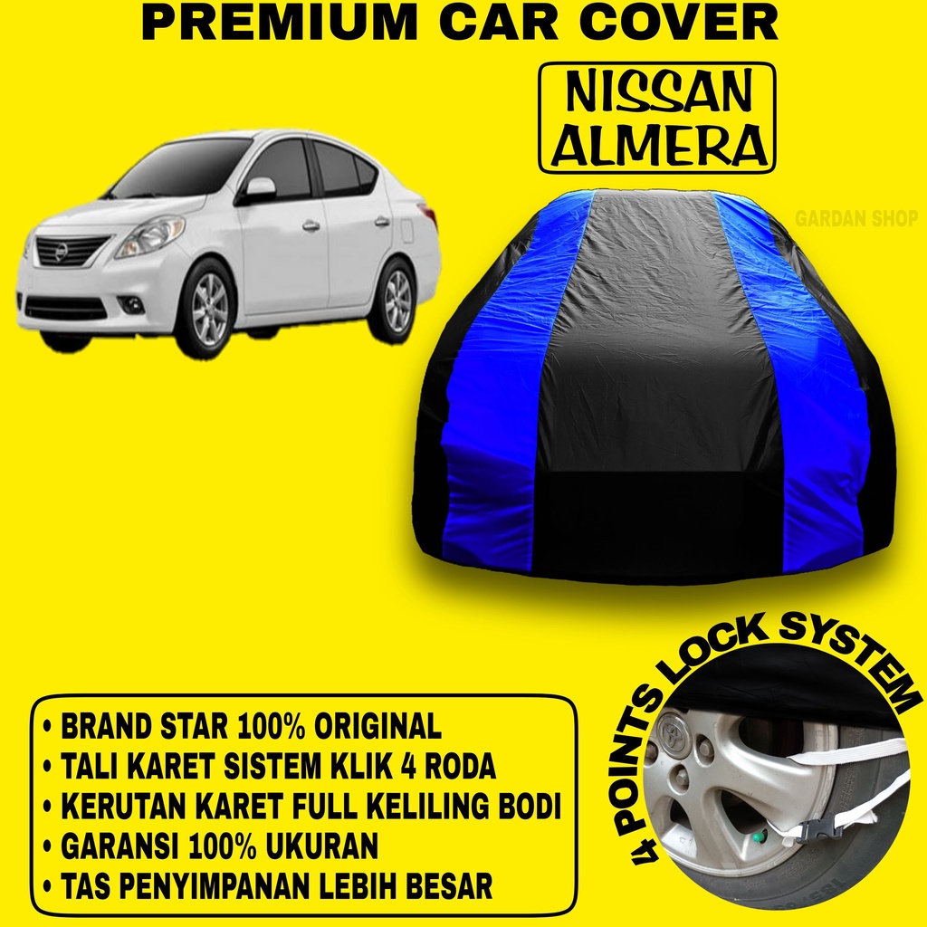 Body Cover NISSAN ALMERA Sarung Strip BIRU Penutup Pelindung Bodi Mobil Nissan Almera PREMIUM