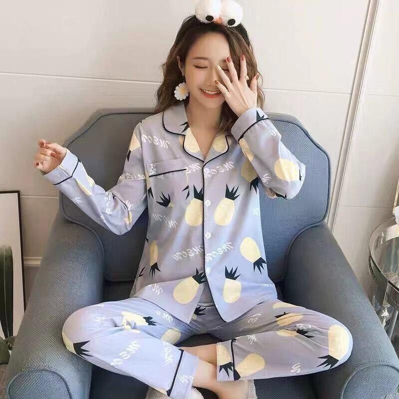 Setelan Piyama Baju Tidur PP Import Kancing