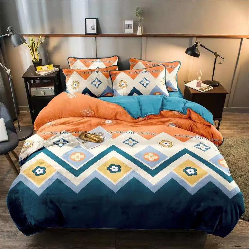 Selimut Bulu Halus Motif Dewasa  Aesthetic Atisashop Murah Berkualitas Lembut Uk135x190 New Arrival-ZIGZAG COMPFORTABLE