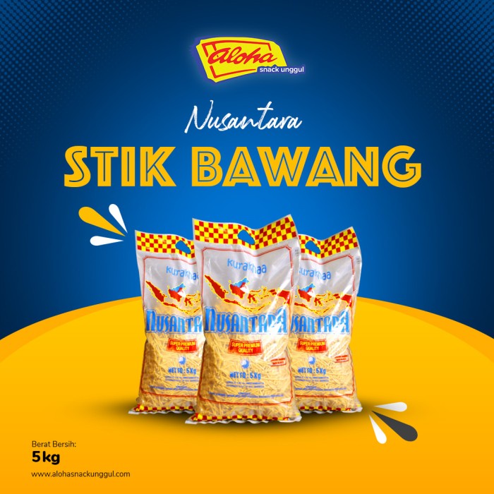 

NEW Kerupuk Mentah Stik Kentang Bawang 5cm KURAKHAA 1000gram