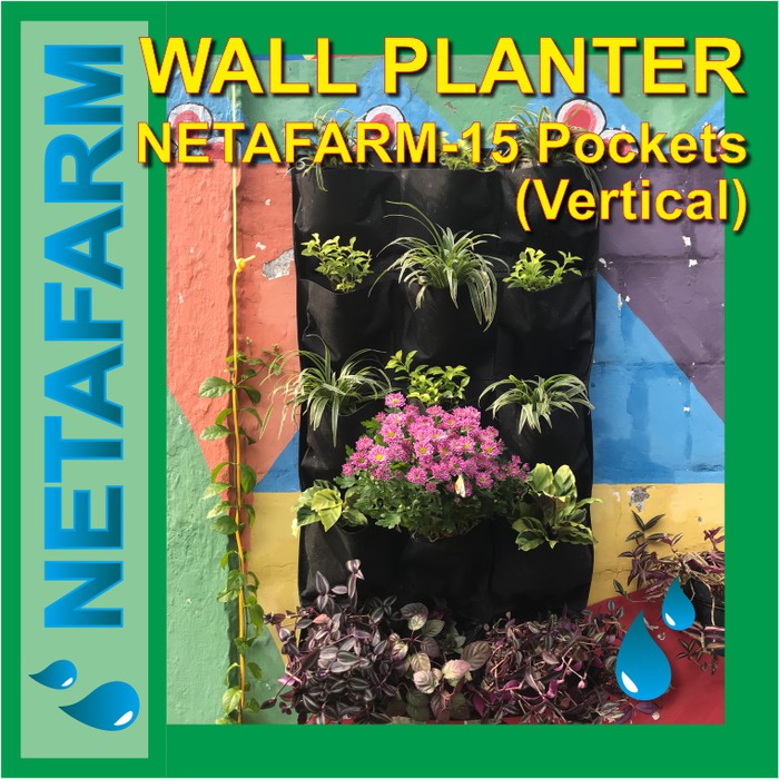 NETAFARM Wall Planter 15 Pockets VERTIKAL Pot Dinding