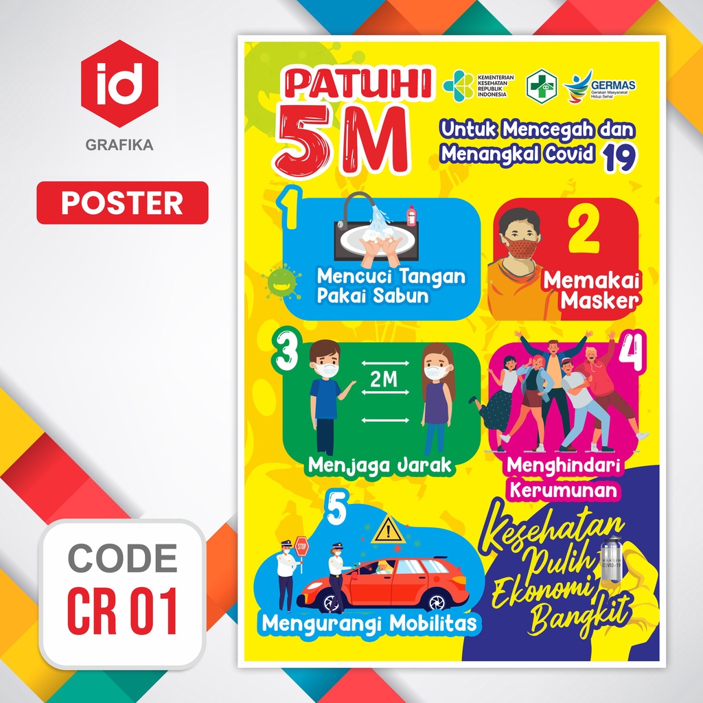 

Poster Kesehatan || Poster Corona Patuhi 5M || Poster Covid-19 Patuhi 5M