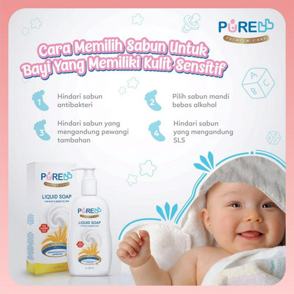 Pure BB | Liquid Soap 80ml | Sabun Cair Bayi | Sensitive Skin Soap