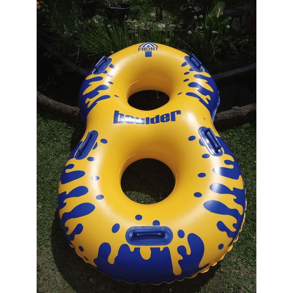 BOULDER DOUBLE WATER TUBE BAN RENANG WATERBOOM SIZE 48 PVC 0.75MM