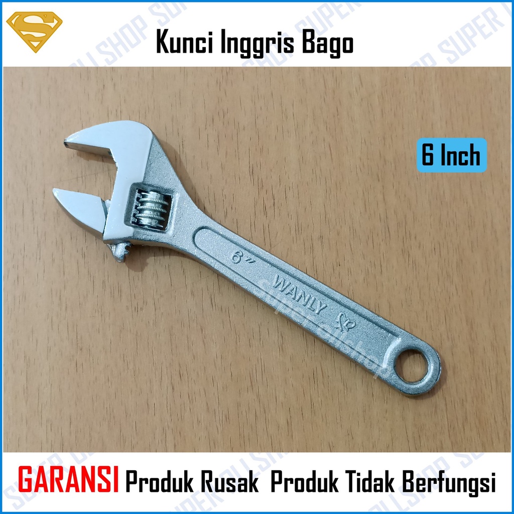 Kunci Bago Inggris Bako Baco Ingris Adjustable Wrench 6 Inch 150 Mm