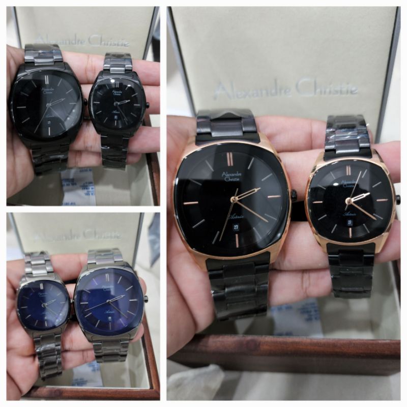 jam tangan couple alexandre christie ac8671 asteria pasangan bisa beli satuan 8671 original garansi 