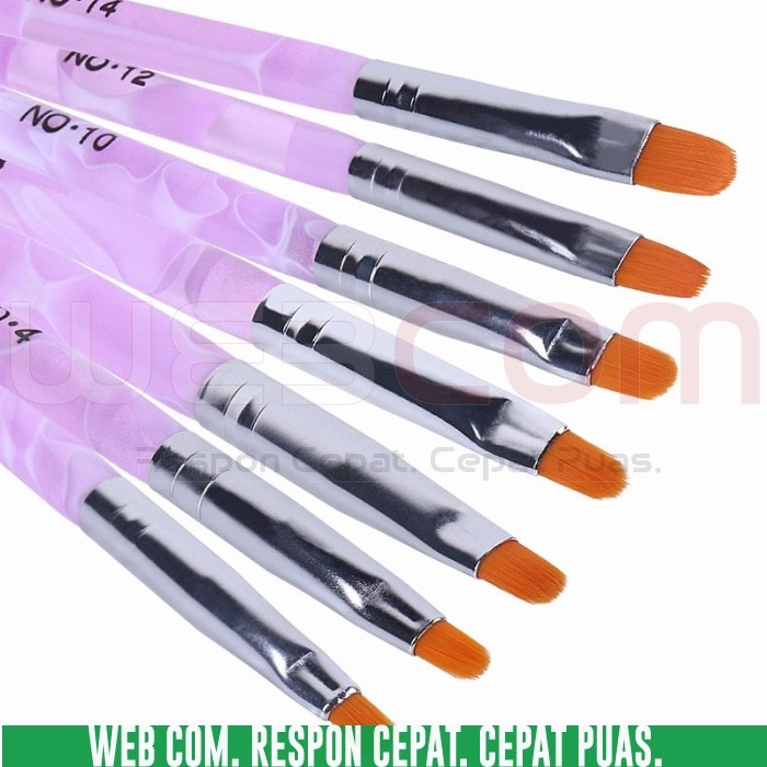 

PRODUK TERLARIS Nail Art Brush Set 7 pcs Professional Acrylic Nail Painting Drawing UV KUTEK